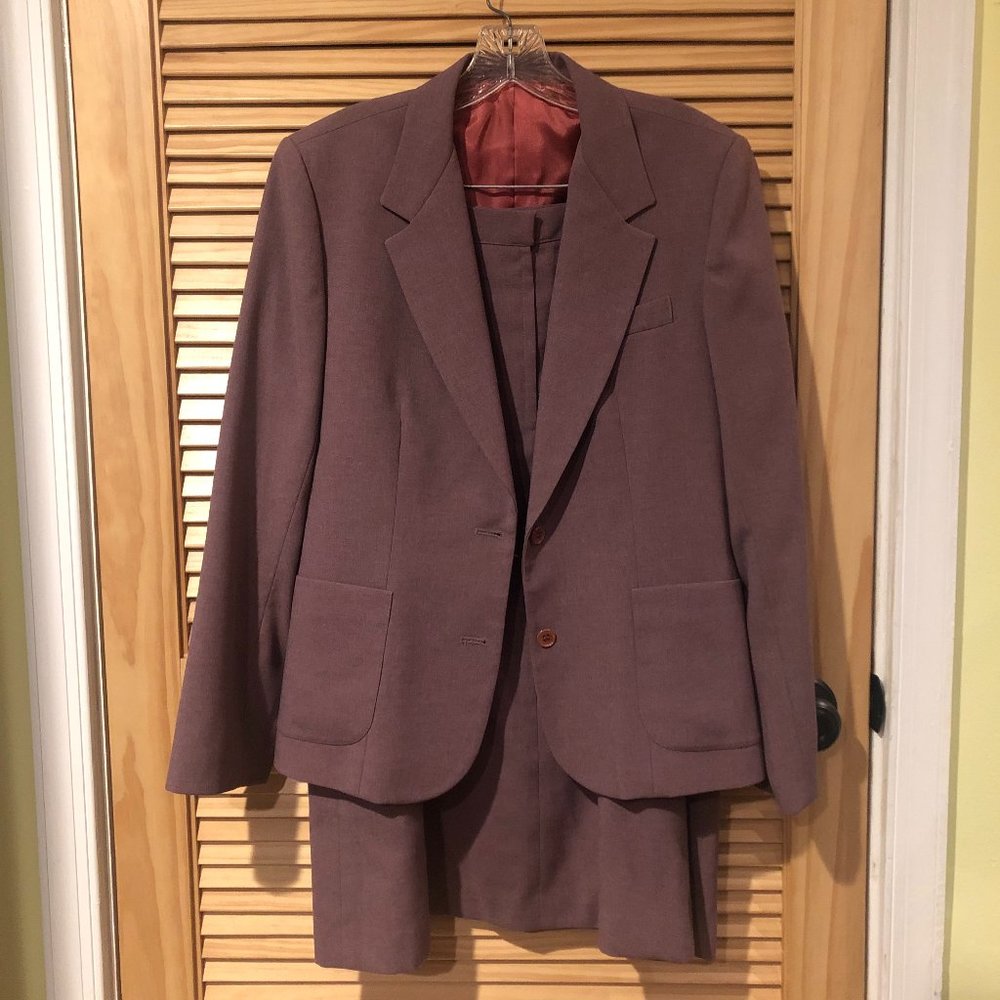 Pierre Cardin vintage purple blazer and skirt